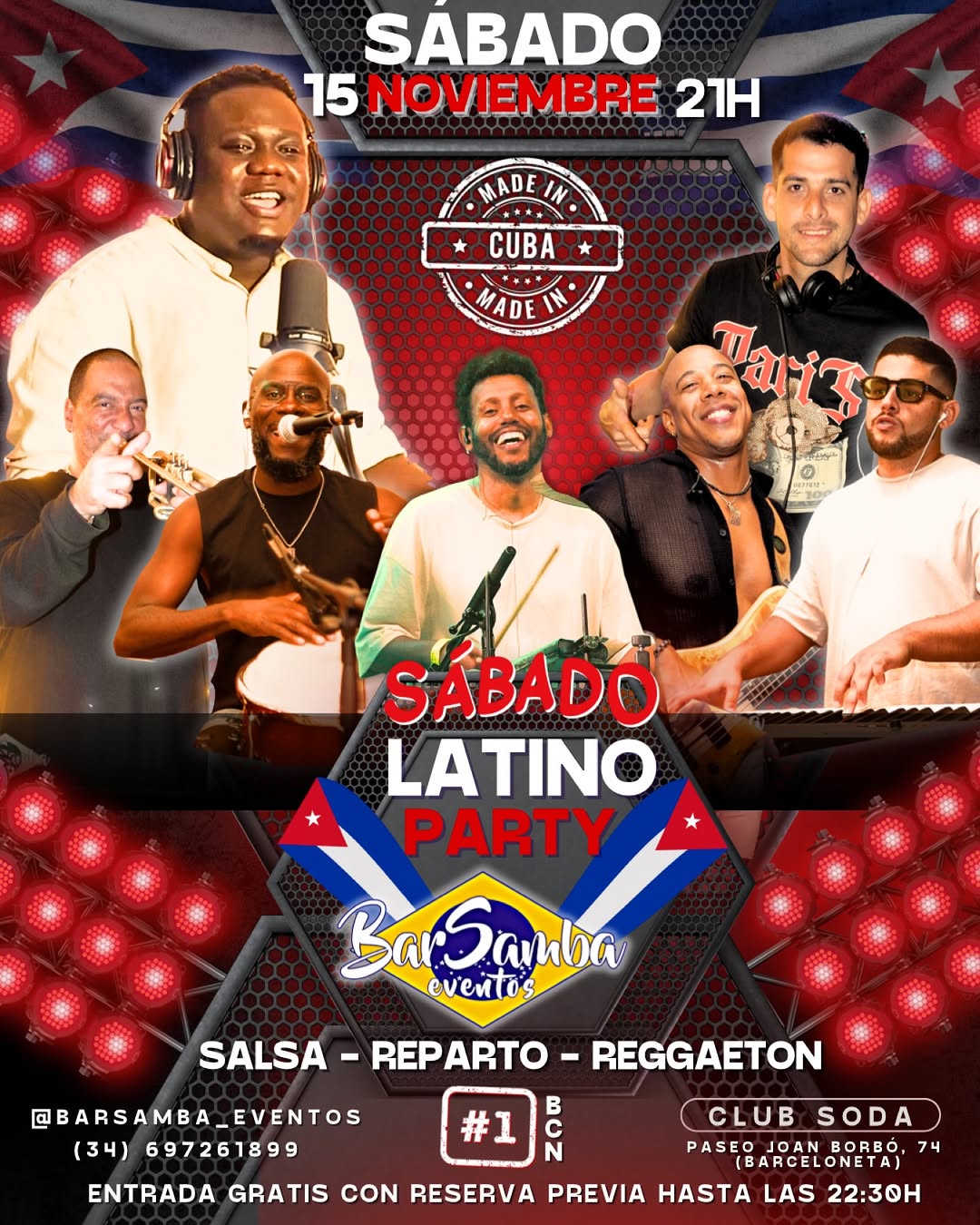 Image for Bar Samba - Latino Party in Barcelona at Club Soda.