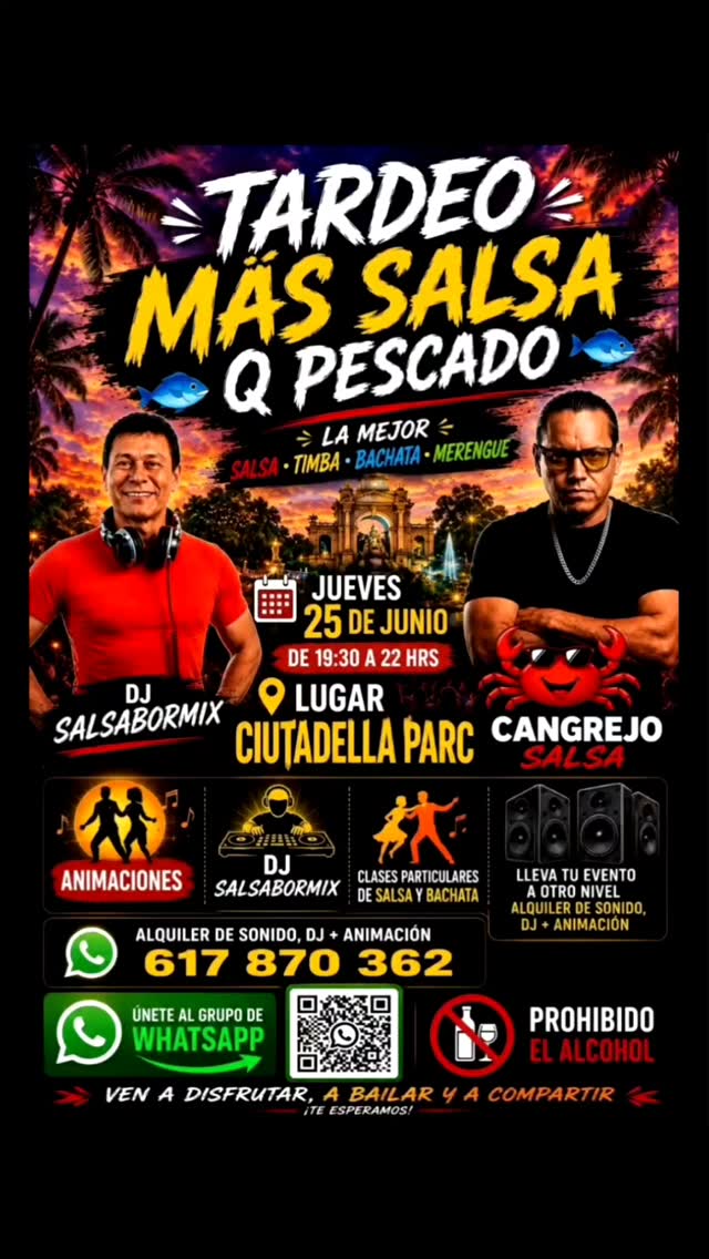 Image for Tardeo Más Salsa Que Pescado at Parc de la Ciutadella.